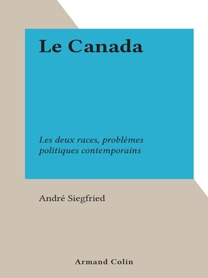 cover image of Le Canada